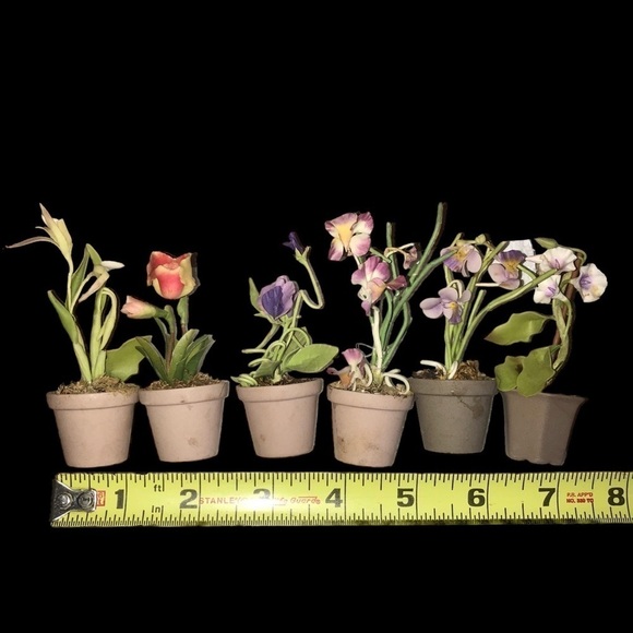 Mini Flower Pot Clay Floral Plants in Clay Flower Pots Doll House Displa… - Picture 6 of 6